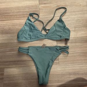 Green bathing suit